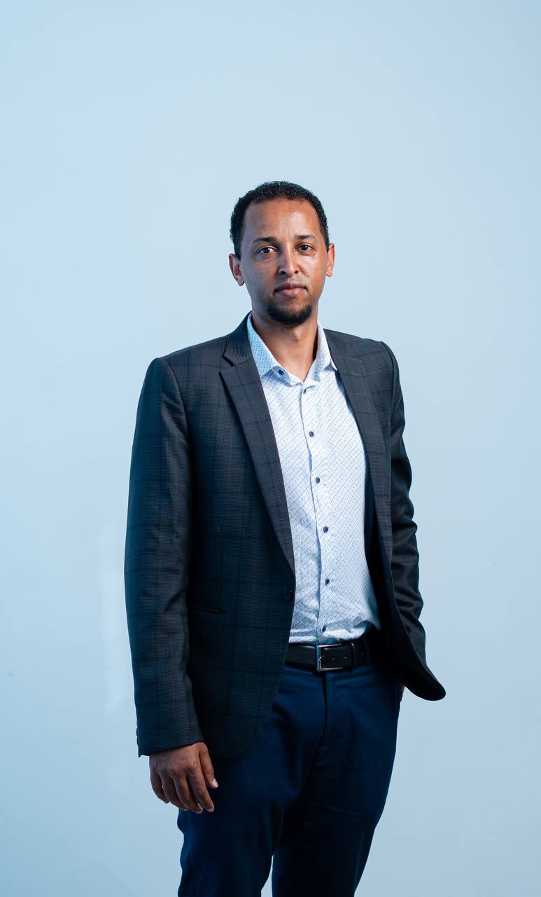 Portrait of Biruh Tesfaye, founding shareholder of Ethio Fidelity Securities